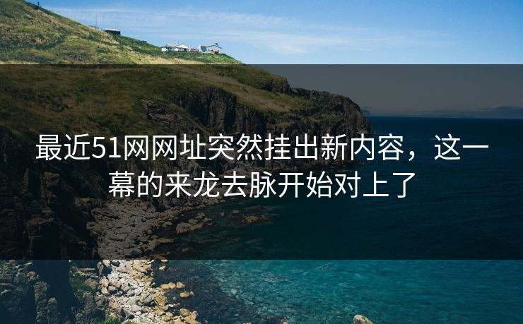 最近51网网址突然挂出新内容，这一幕的来龙去脉开始对上了